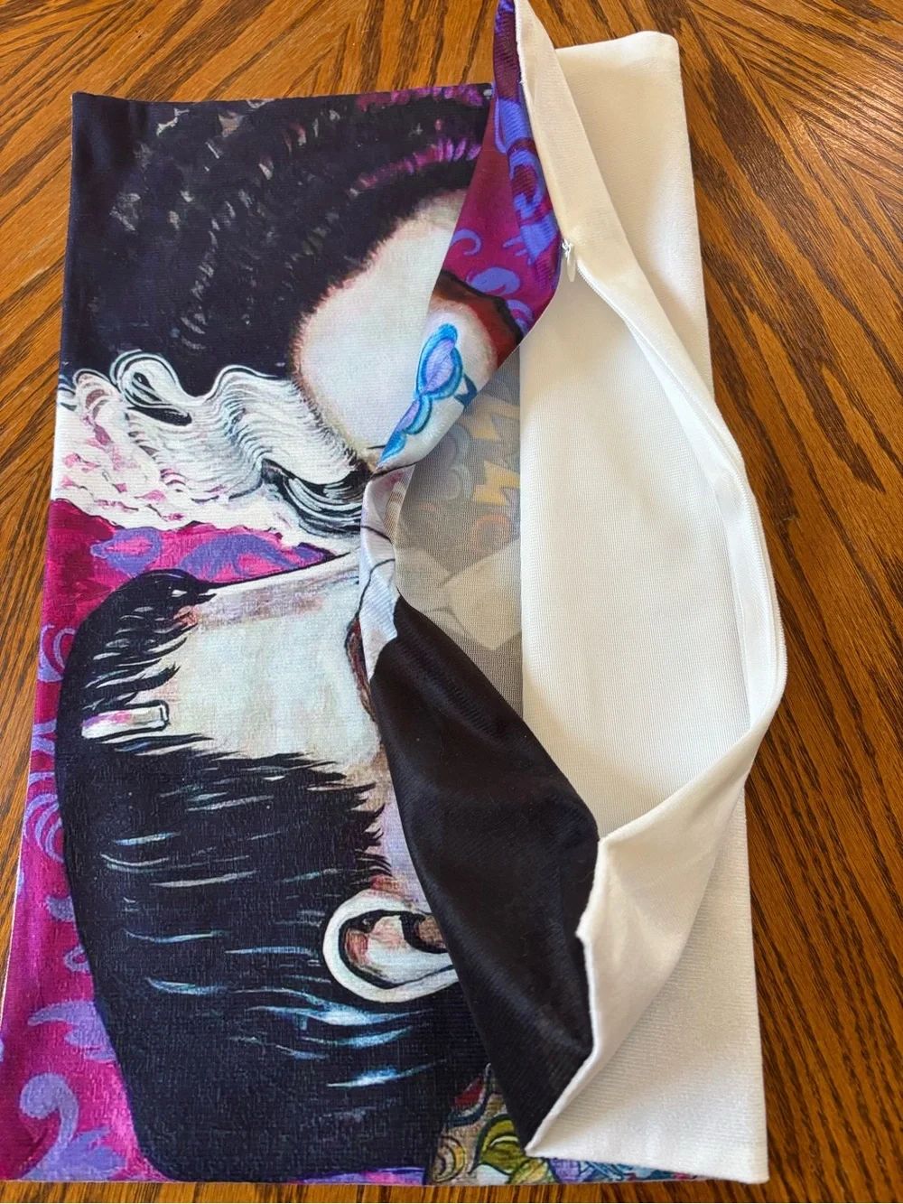 Frankie & His Gorgeous Bride in Passionate Embrace Throw Pillow Gothic Romance